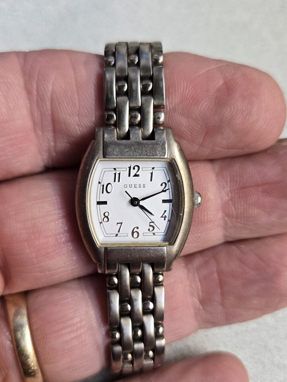 GUESS Women's Silver-Tone Dress Watch